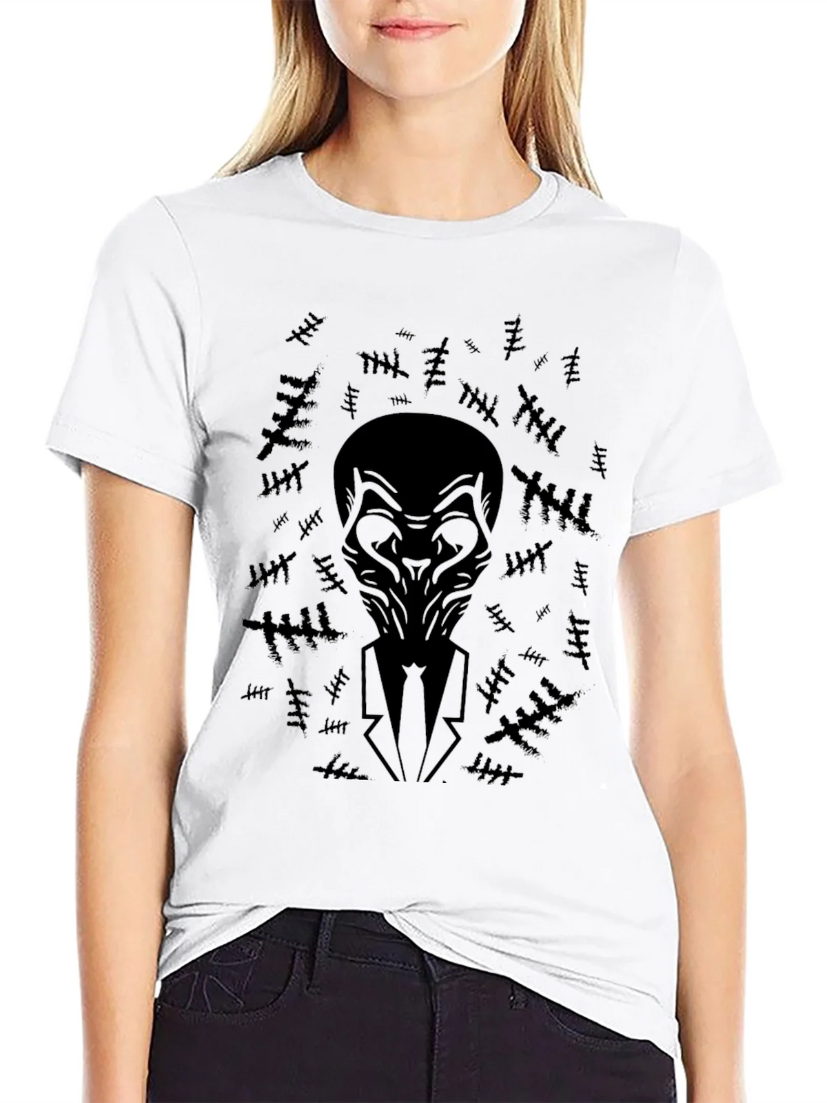 Black T-Shirt with Abstract Figure product image 8