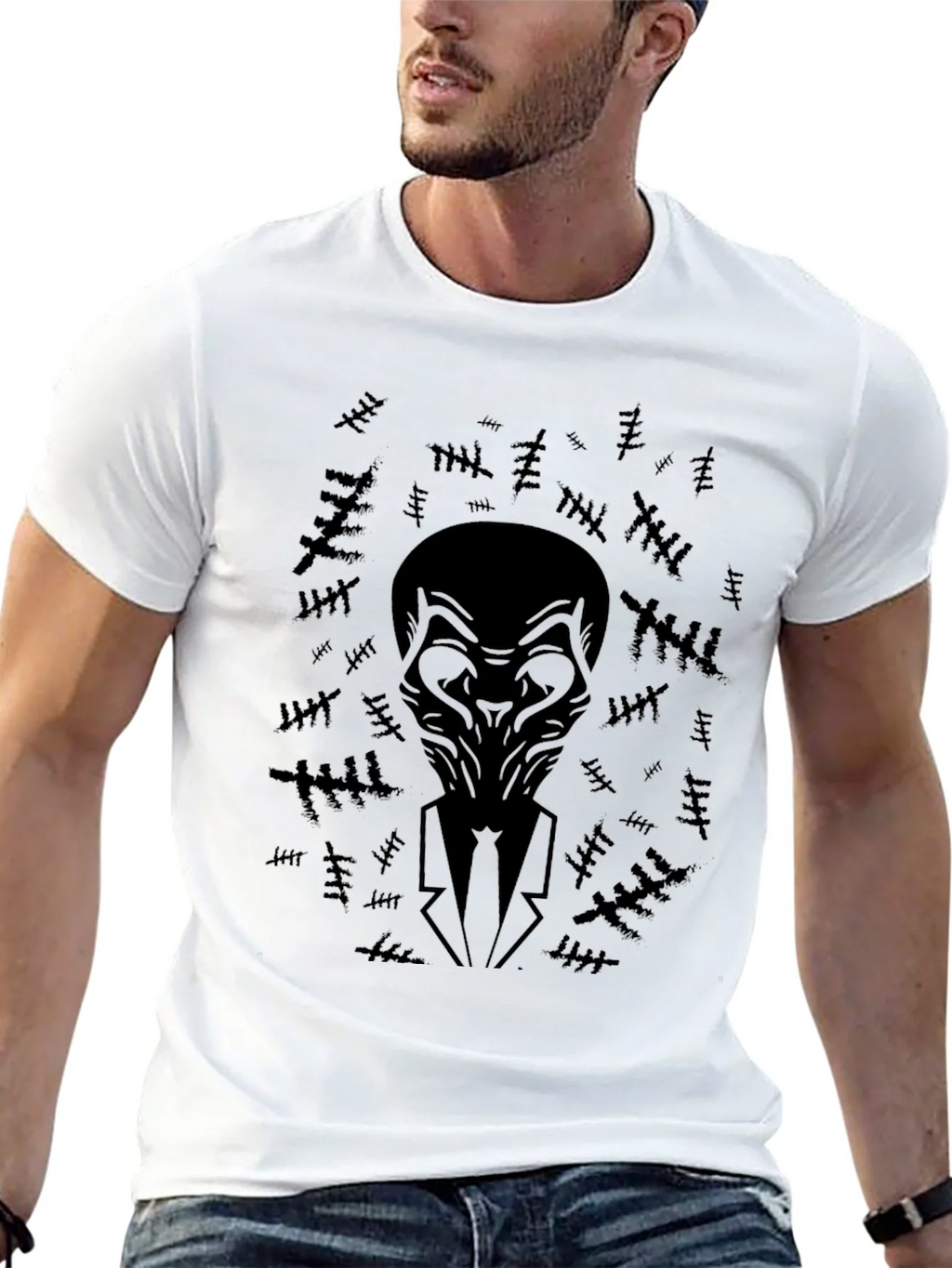 Black T-Shirt with Abstract Figure product image 12