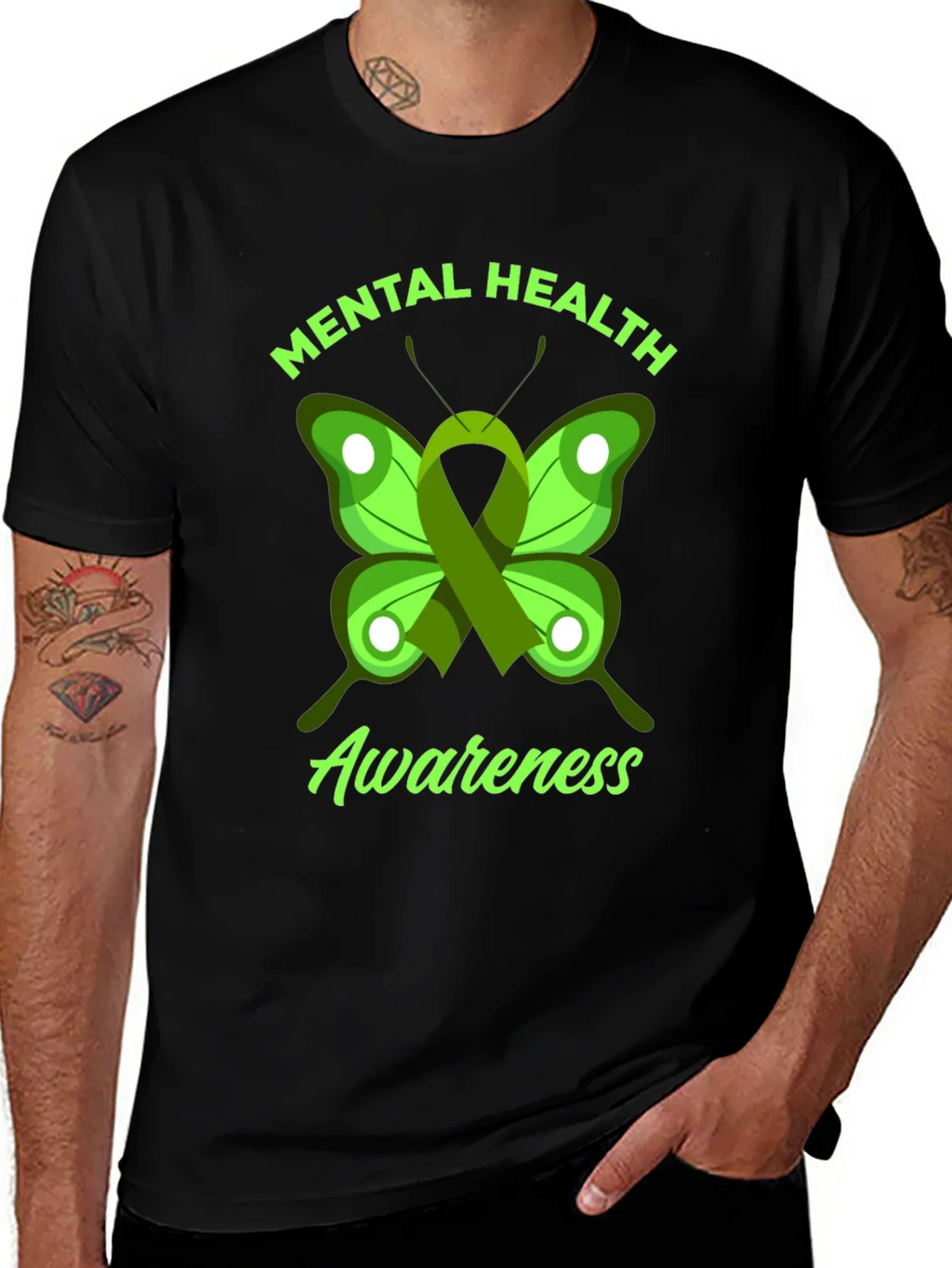 Mental Health Awareness Butterfly Graphic Tee product image 1