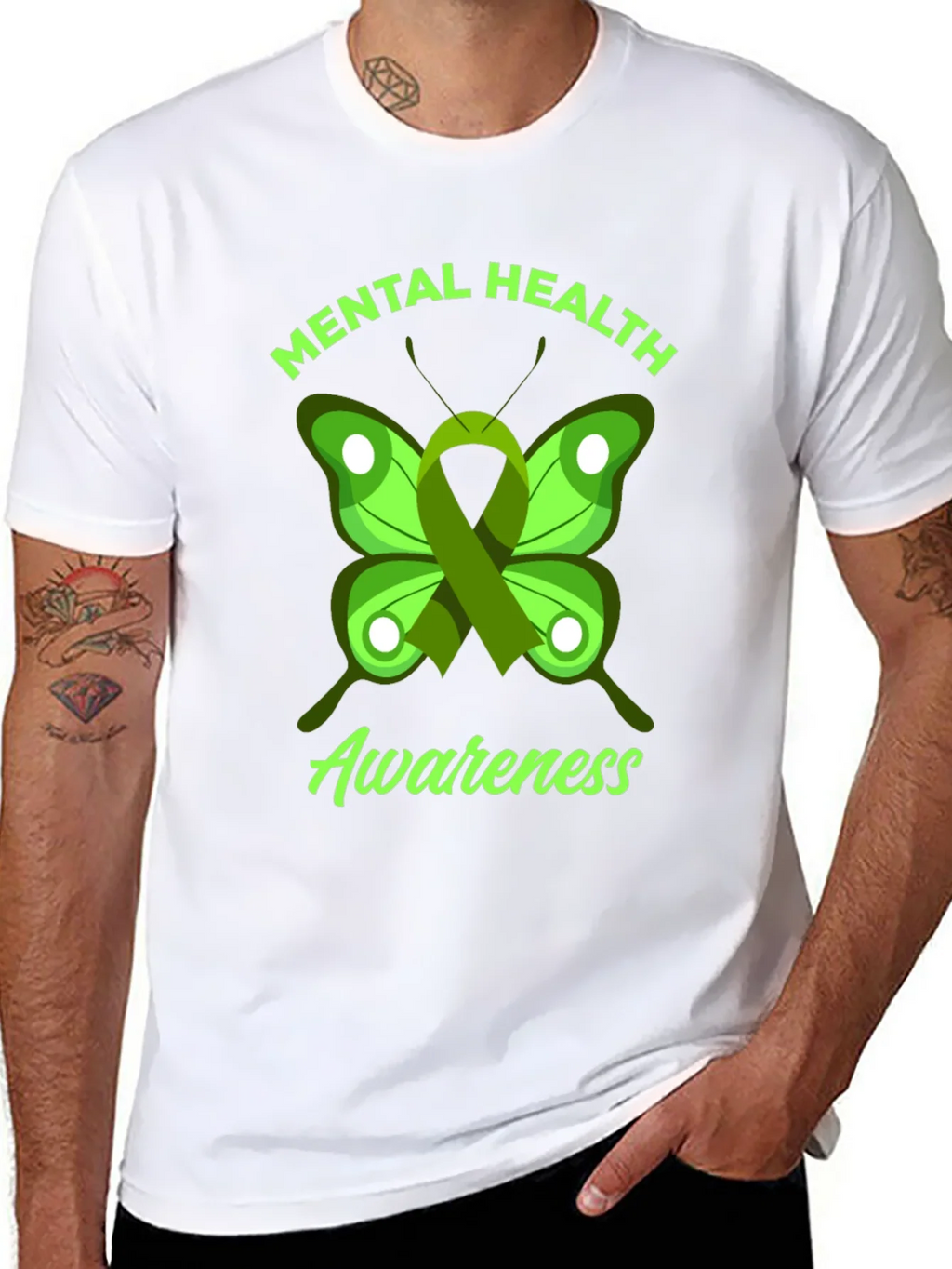 Mental Health Awareness Butterfly Graphic Tee product image 7