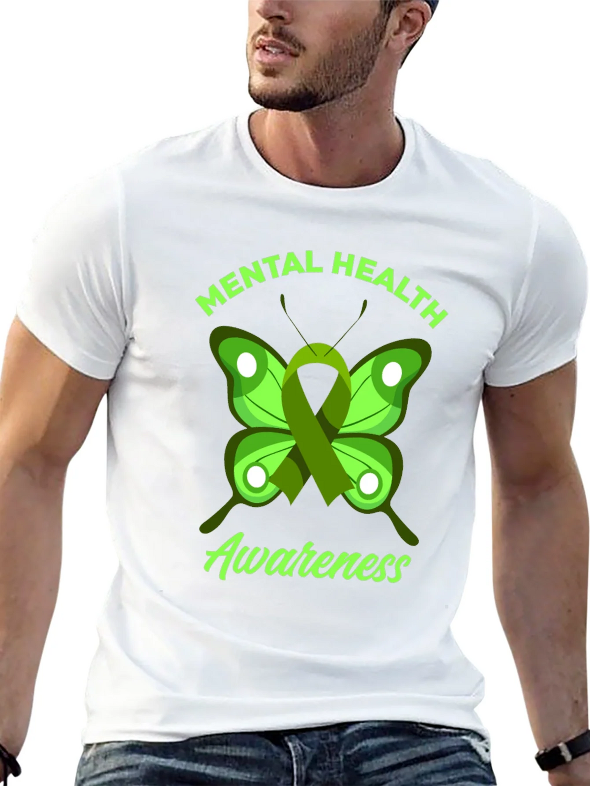 Mental Health Awareness Butterfly Graphic Tee product image 12