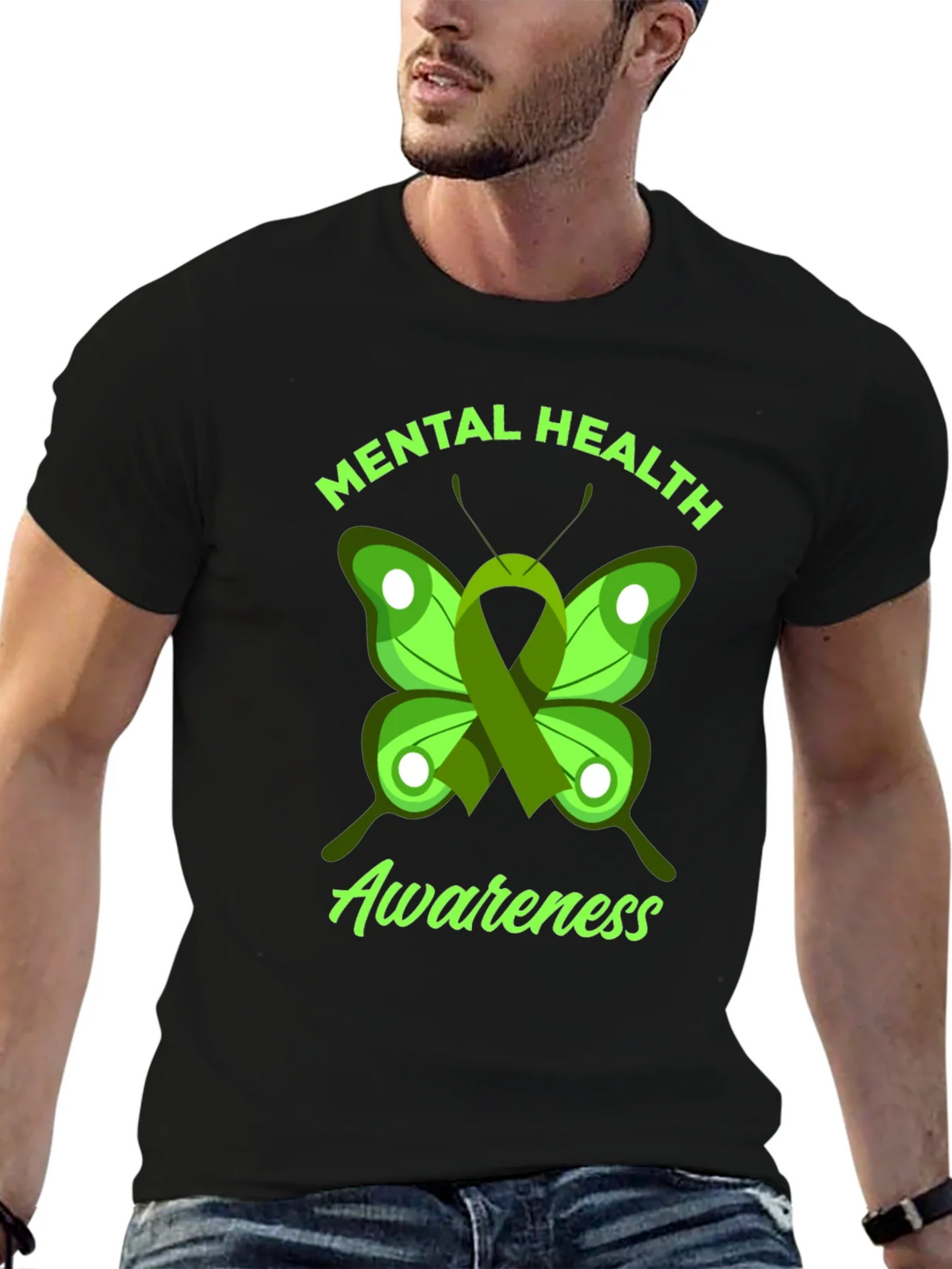 Mental Health Awareness Butterfly Graphic Tee product image 6