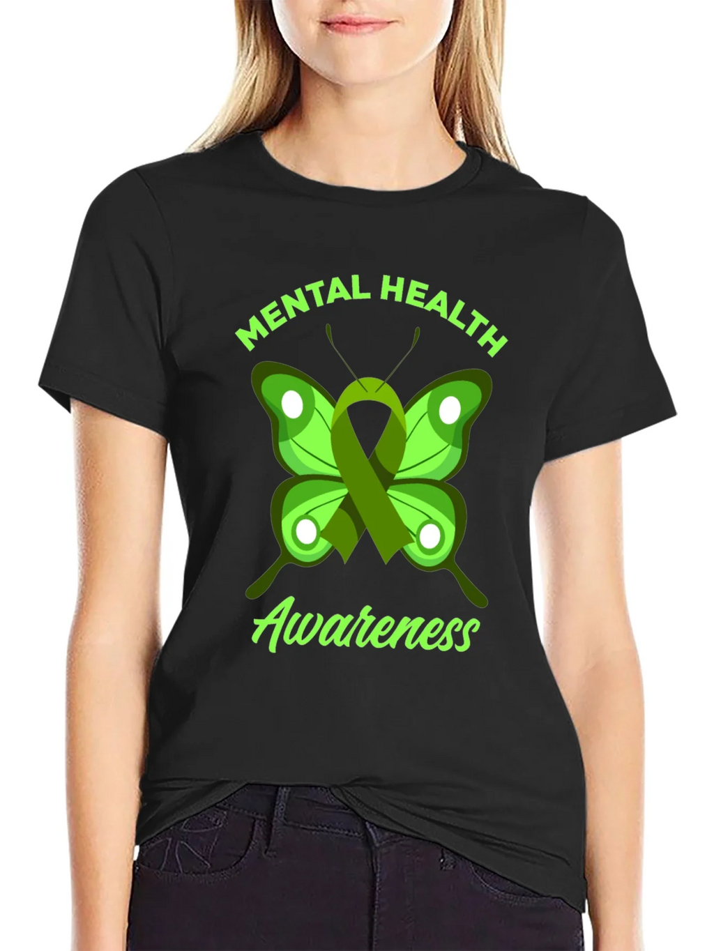 Mental Health Awareness Butterfly Graphic Tee product image 2