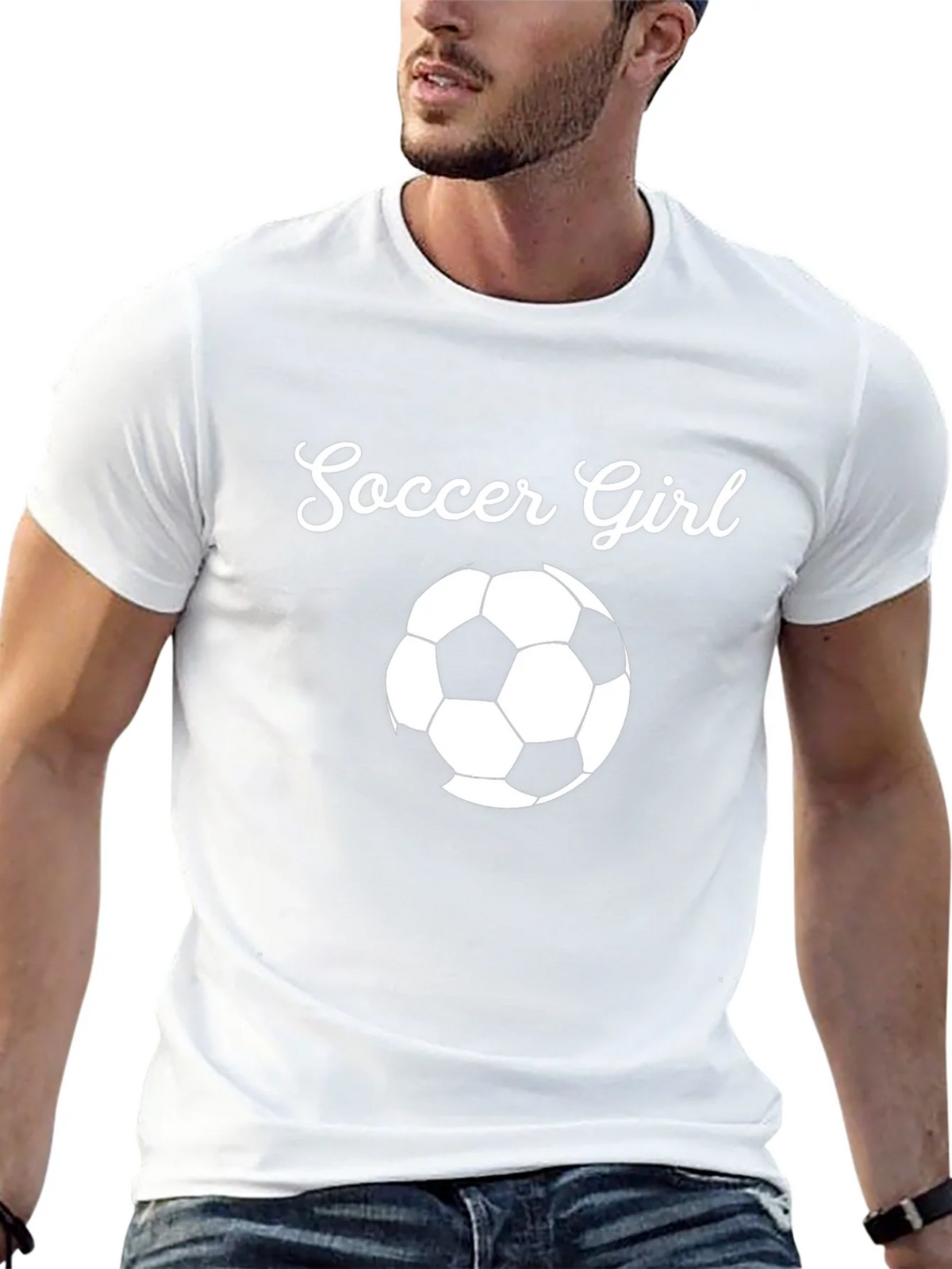 Soccer Girl T-Shirt - Black Graphic Tee product image 12