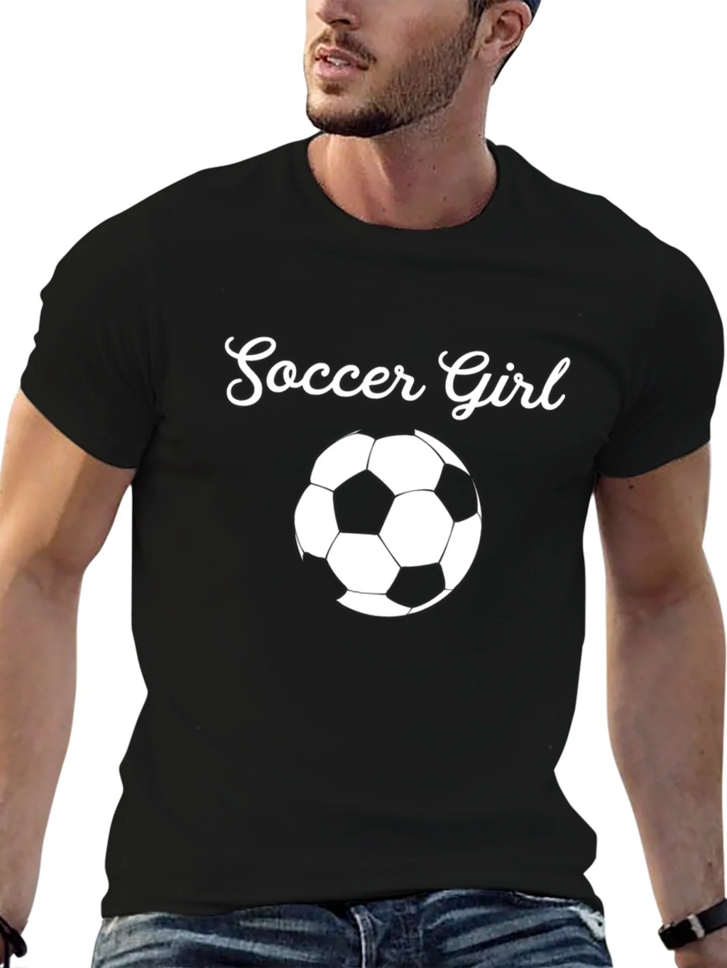 Soccer Girl T-Shirt - Black Graphic Tee product image 6