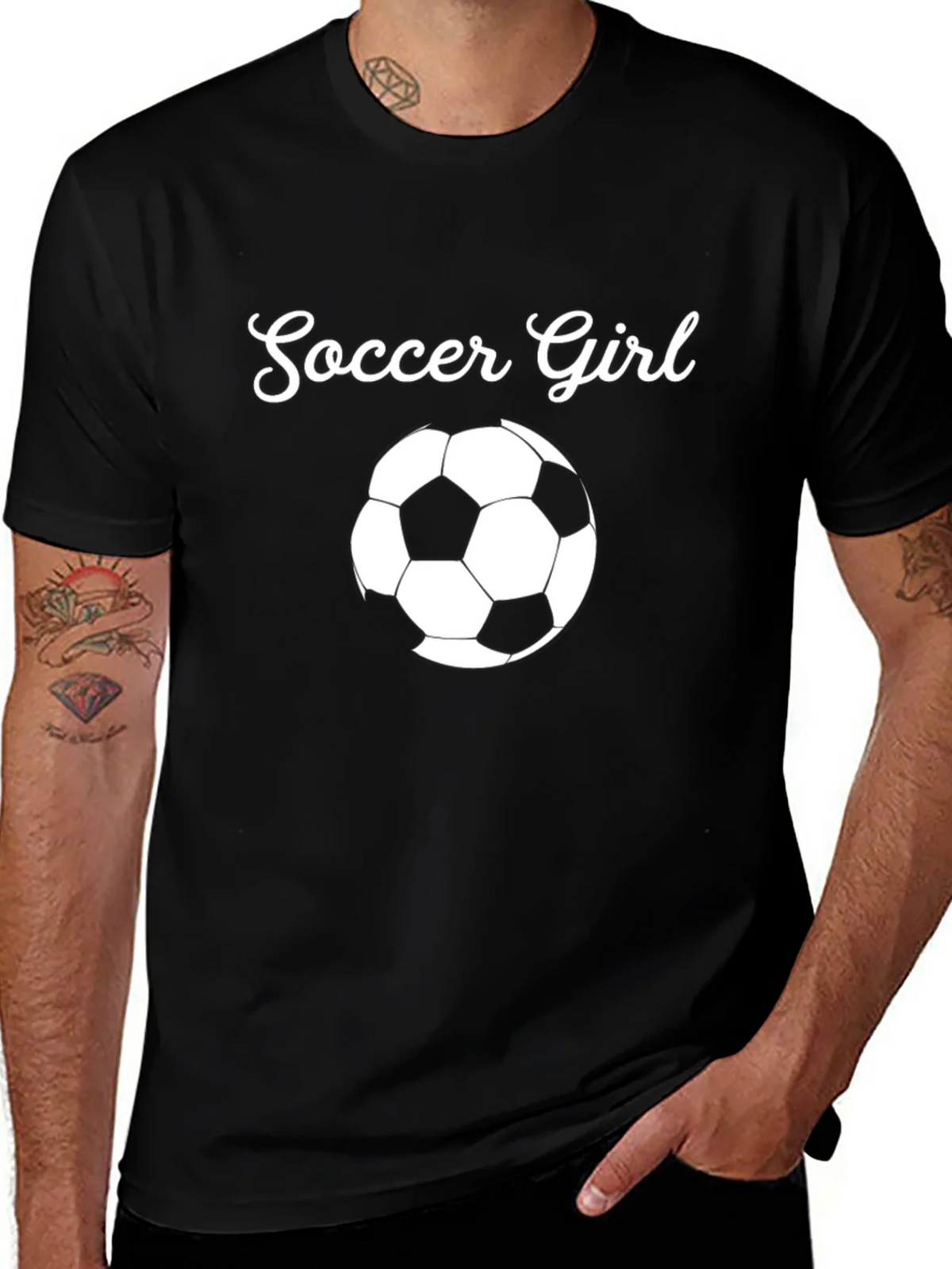 Soccer Girl T-Shirt - Black Graphic Tee product image 1
