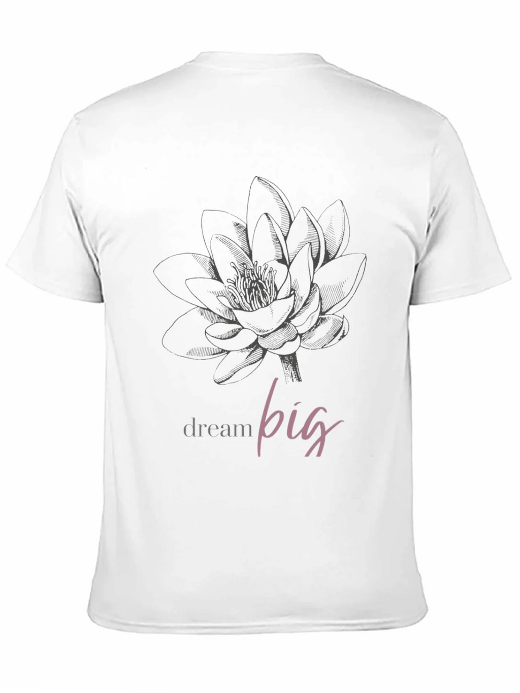 Dream Big Lotus Graphic Tee - Black Unisex T-Shirt product image 10