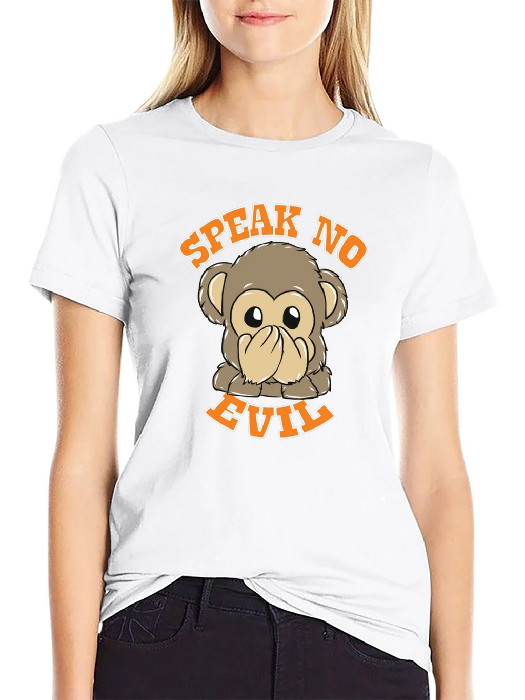 Speak No Evil Monkey Graphic T-Shirt product image 8