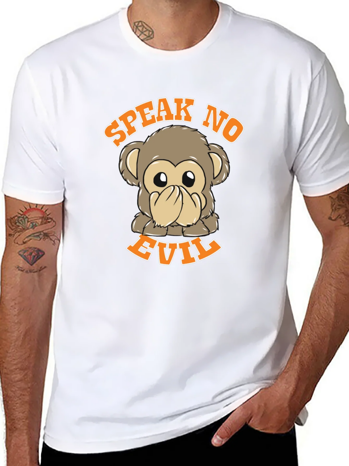 Speak No Evil Monkey Graphic T-Shirt product image 7