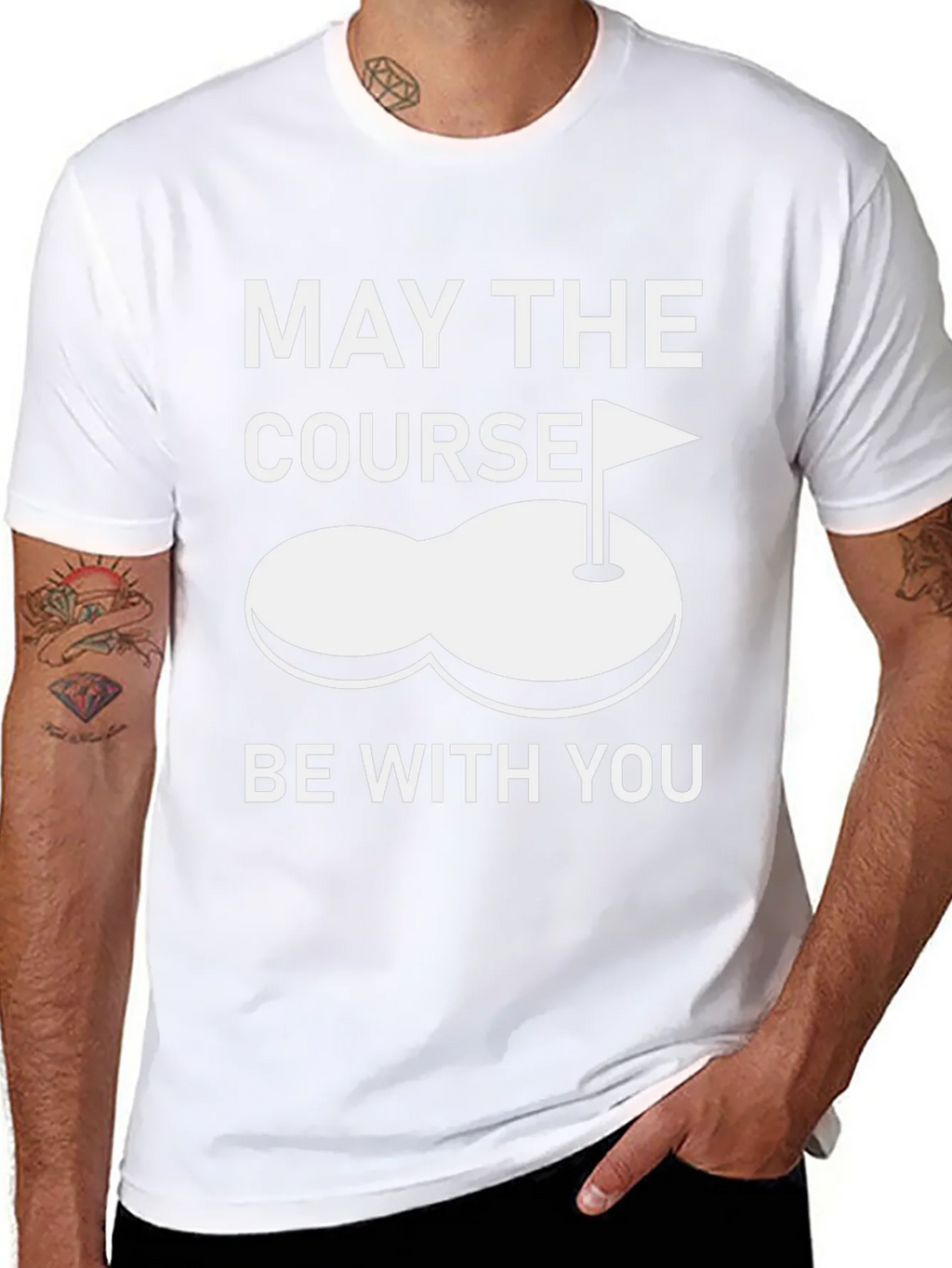 May the Course Be With You T-Shirt - Golf Humor product image 7