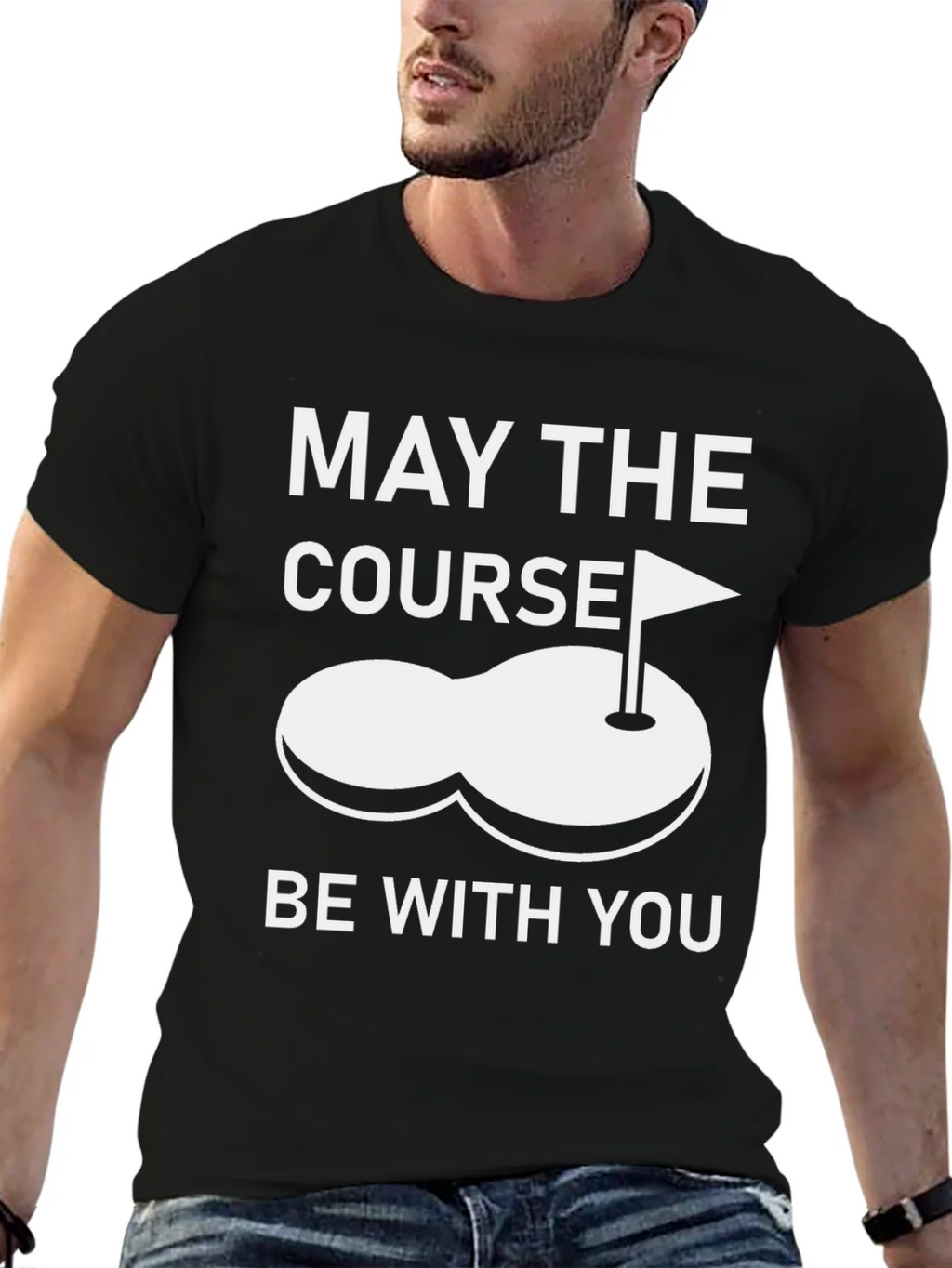 May the Course Be With You T-Shirt - Golf Humor product image 6