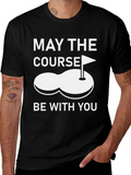 May the Course Be With You T-Shirt - Golf Humor product image 1