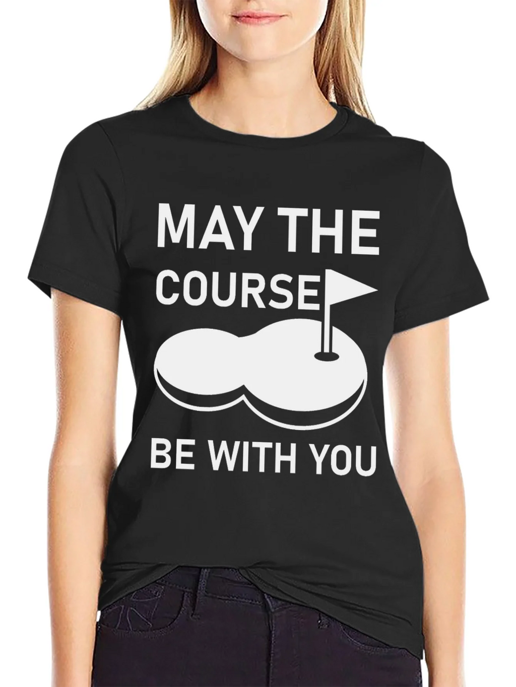 May the Course Be With You T-Shirt - Golf Humor product image 2
