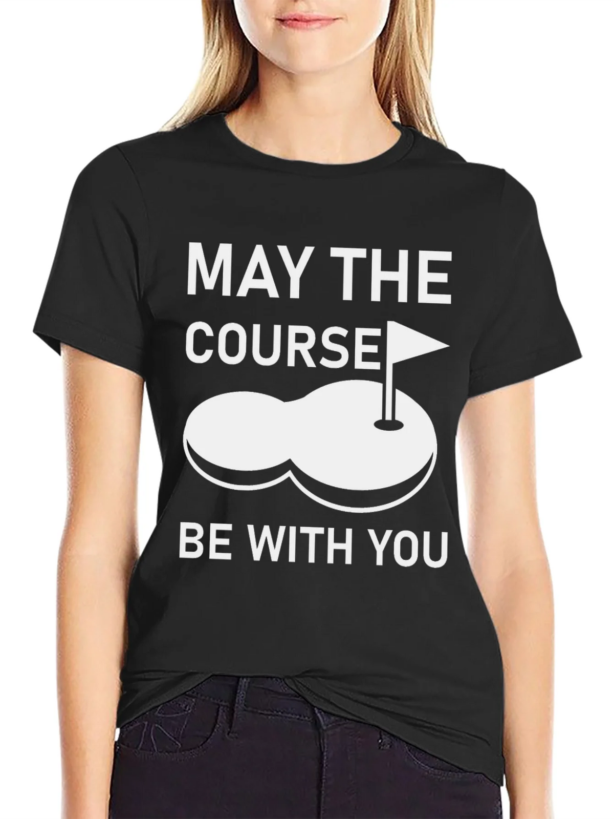 May the Course Be With You T-Shirt - Golf Humor product image 2