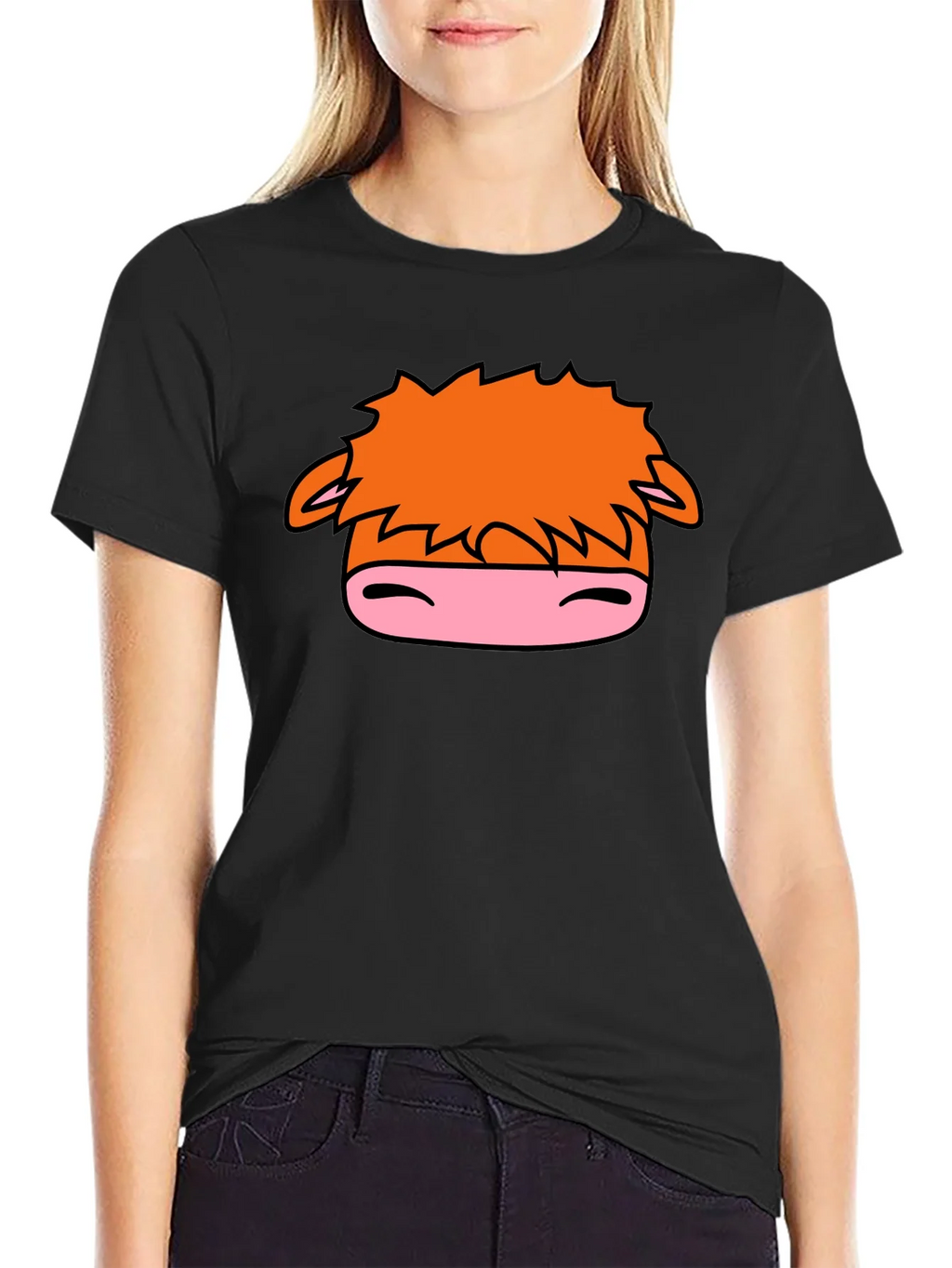 Cartoon Horse Graphic Black T-Shirt product image 2