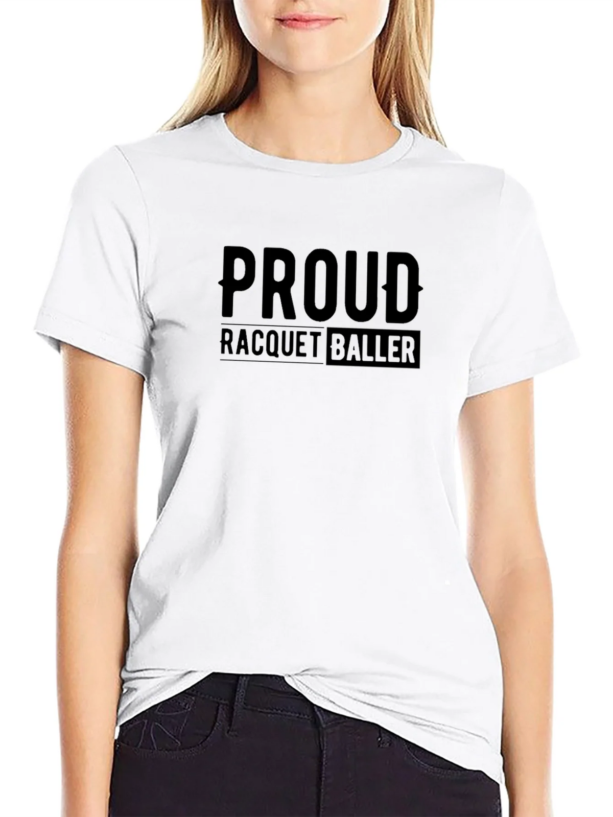 Proud Racquetballer Black T-Shirt product image 8