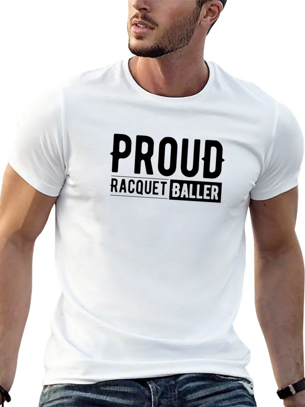 Proud Racquetballer Black T-Shirt product image 12