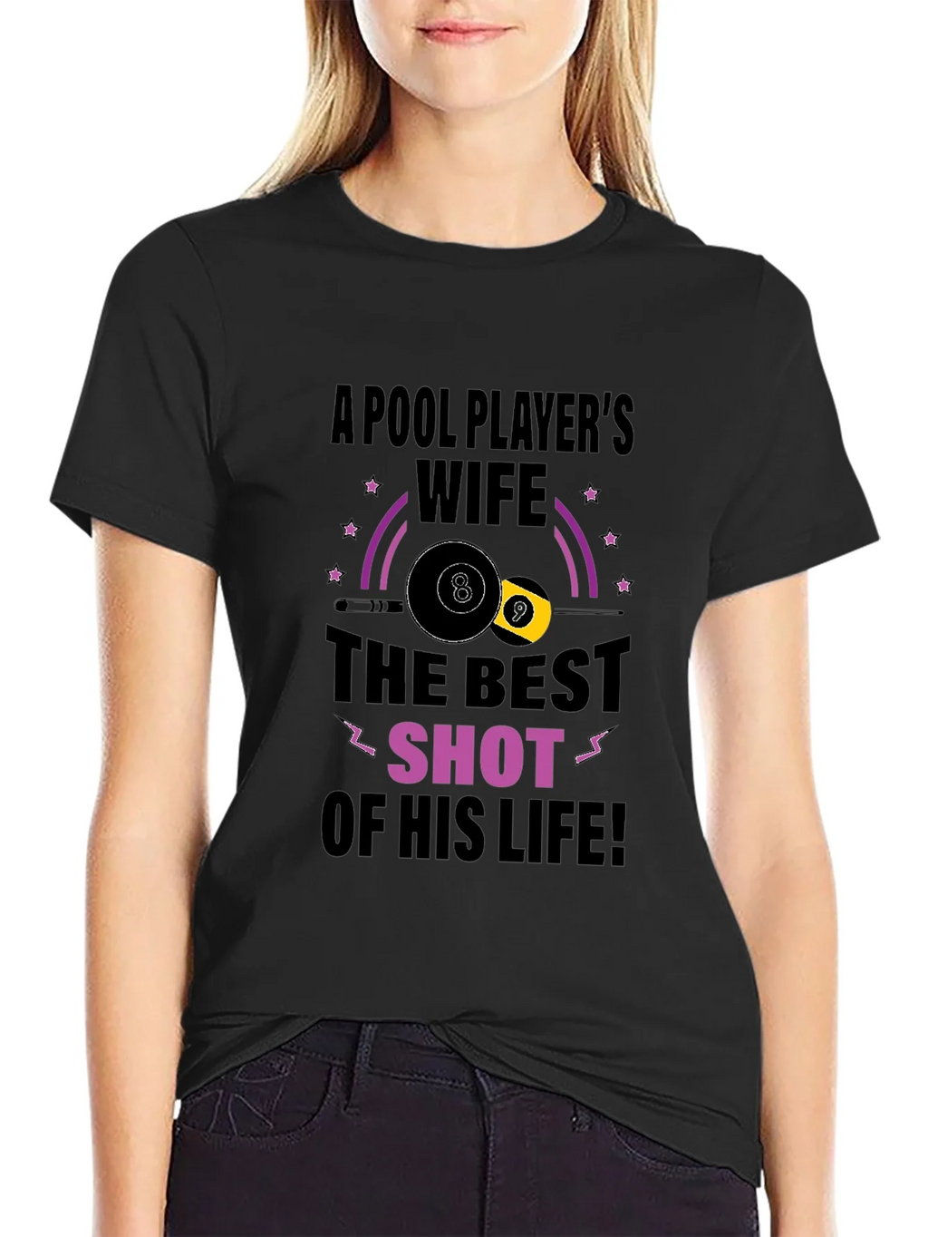 Pool Players Wife T-Shirt - Best Shot Design product image 2