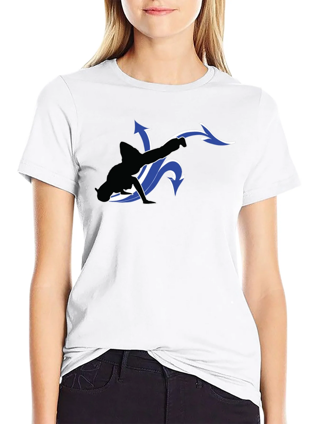 Cool Black T-Shirt with Dancer Graphic product image 8