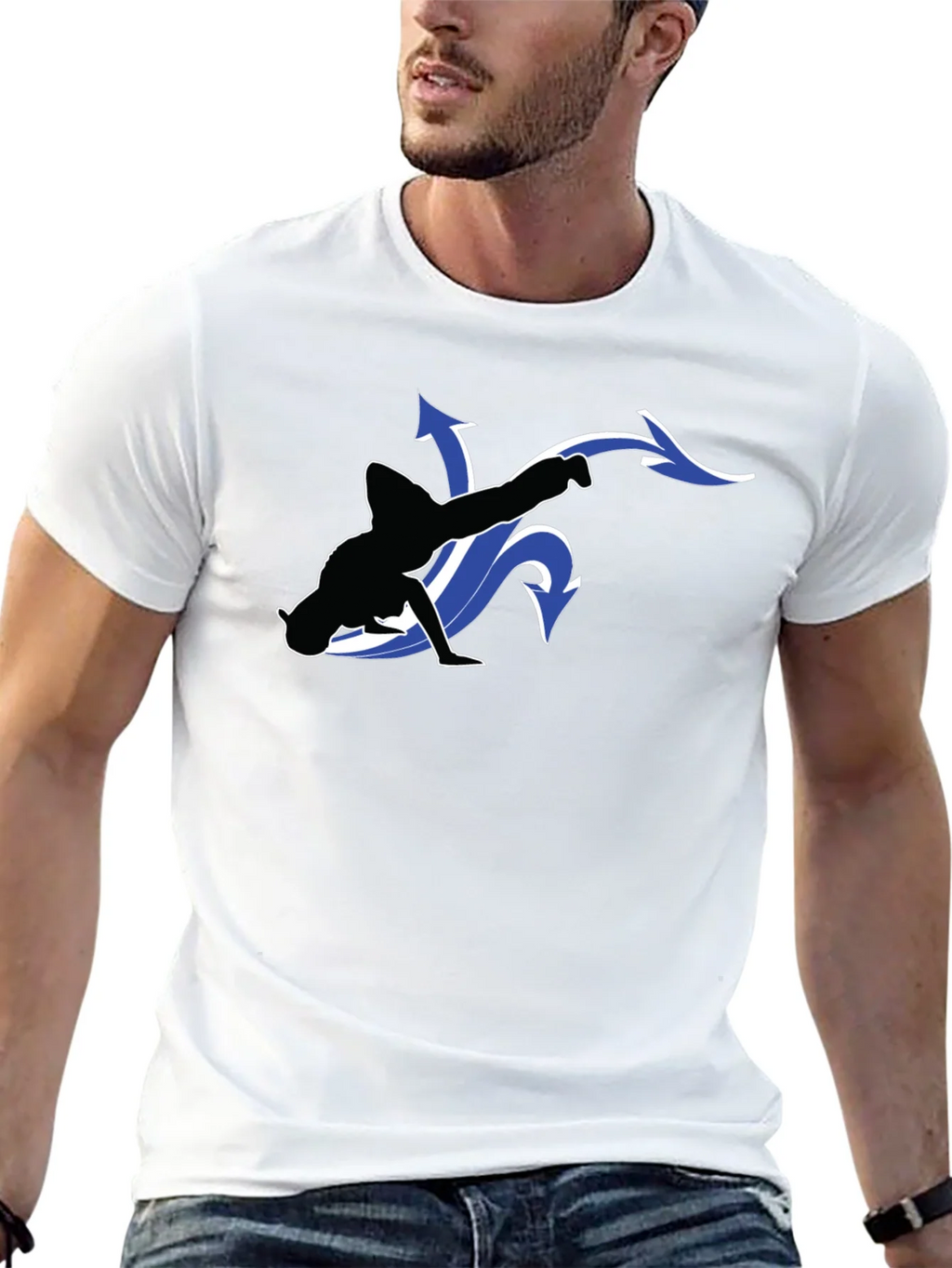 Cool Black T-Shirt with Dancer Graphic product image 12