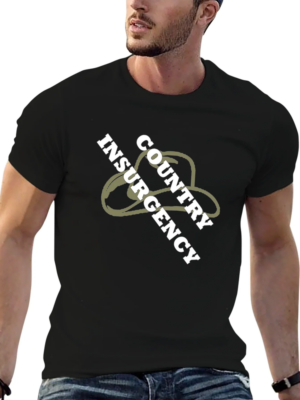 Country Insurgency Graphic Tee - Black