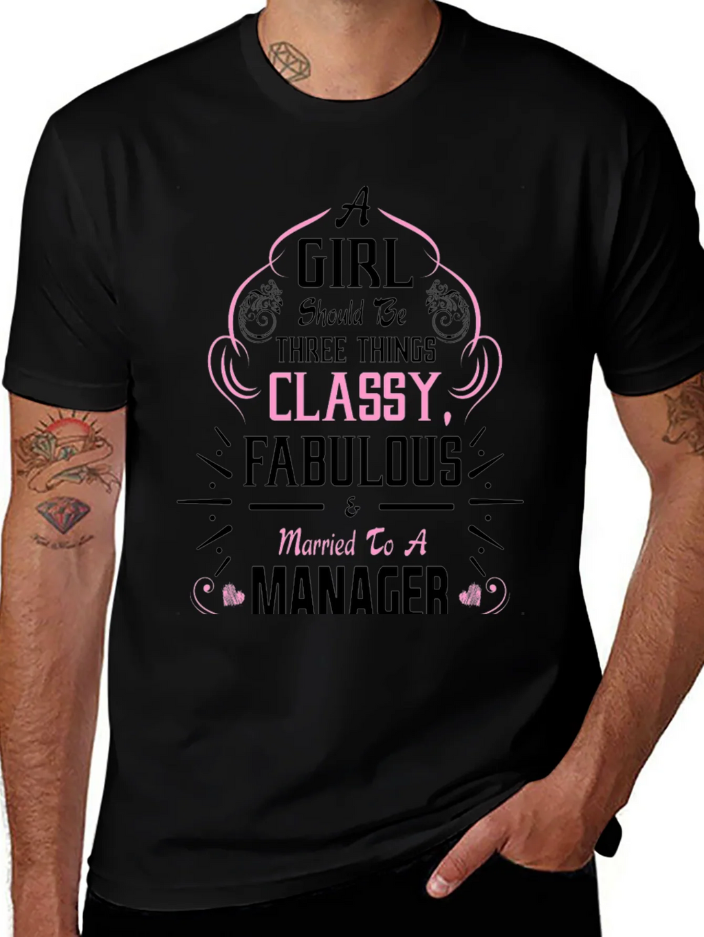 Classy & Fabulous Managers Wife T-Shirt product image 1