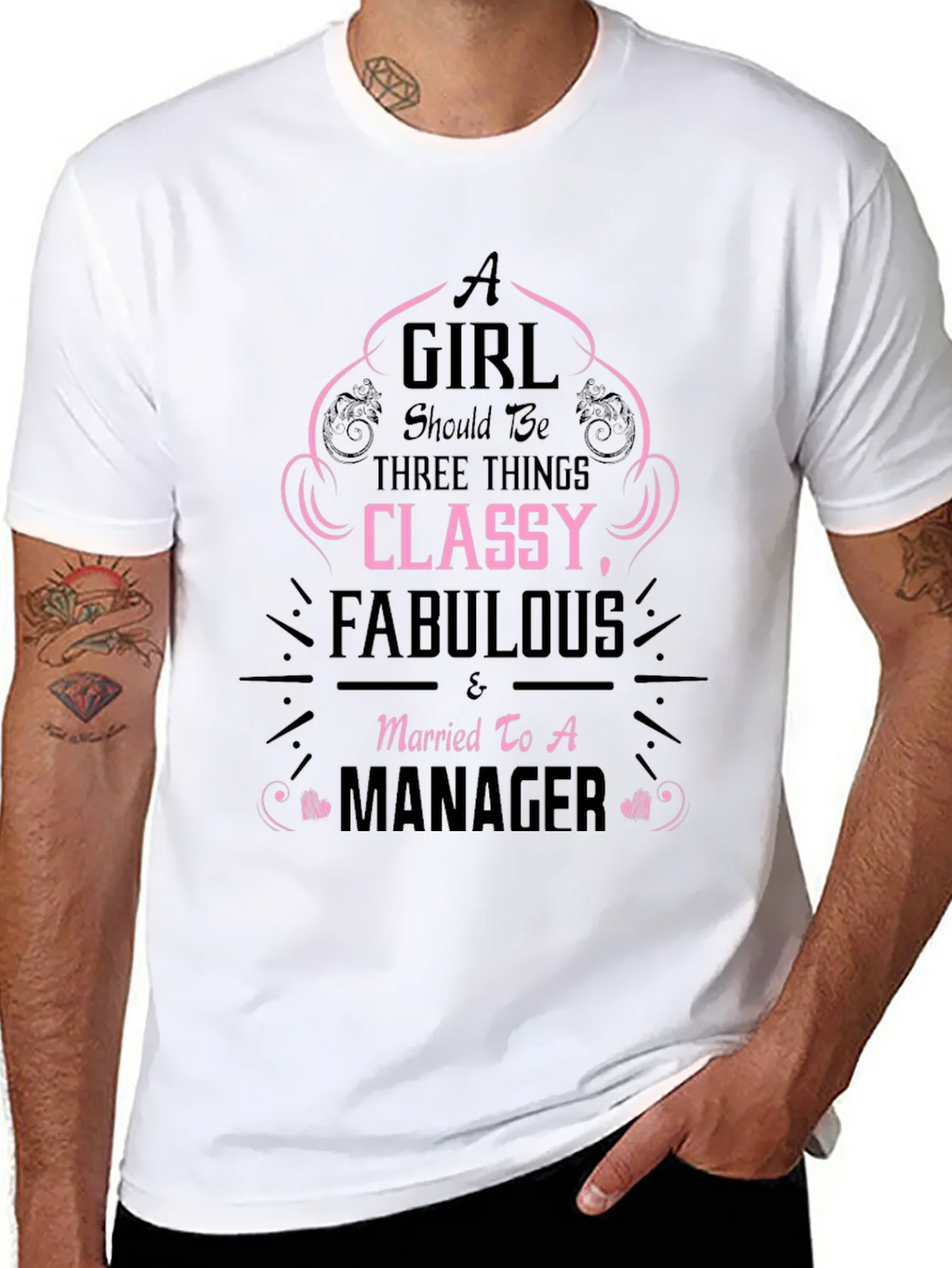 Classy & Fabulous Managers Wife T-Shirt product image 7