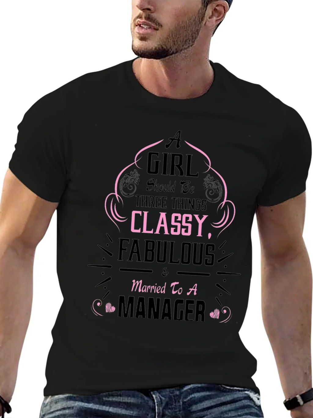 Classy & Fabulous Managers Wife T-Shirt product image 6