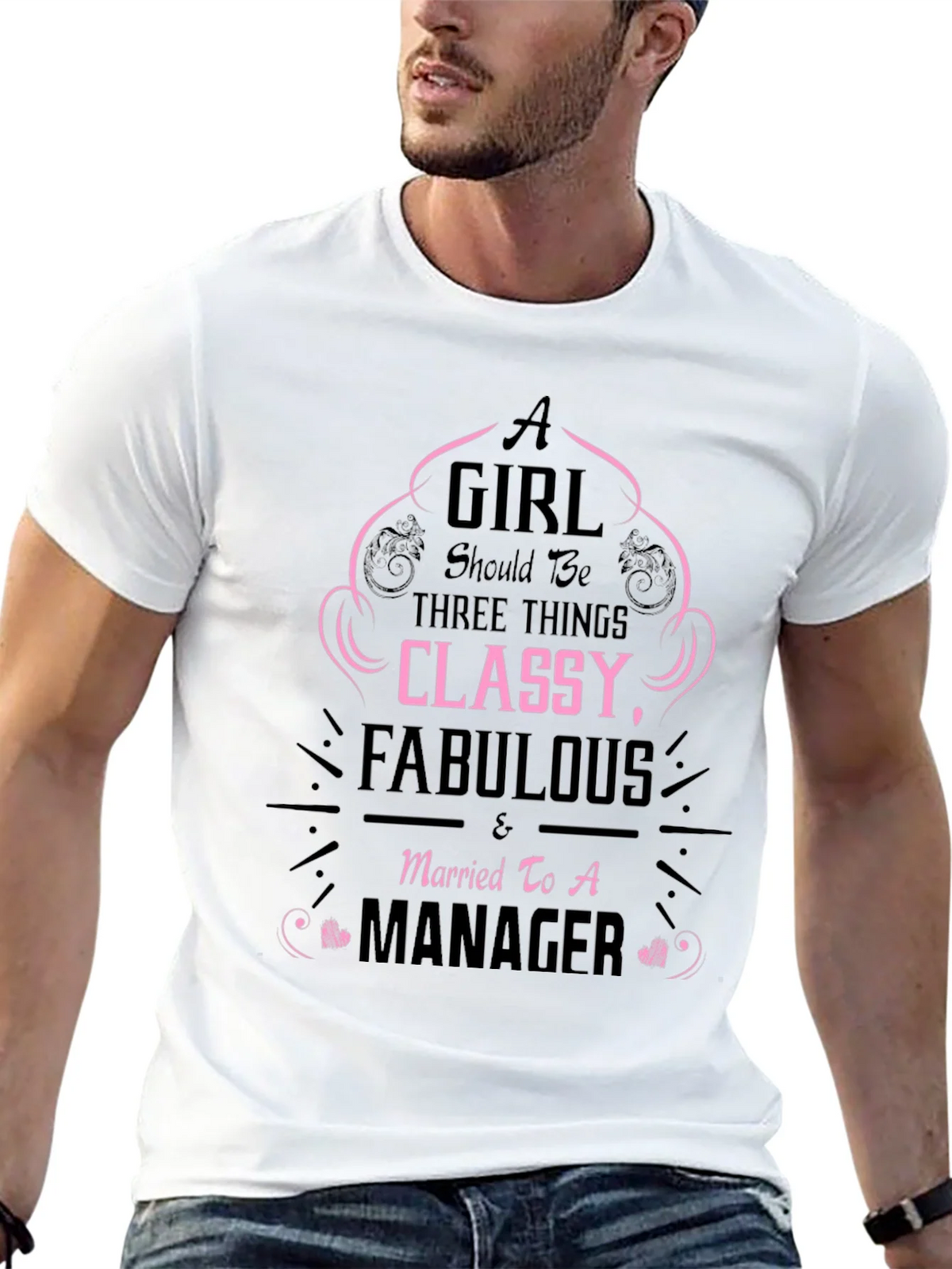 Classy & Fabulous Managers Wife T-Shirt product image 11