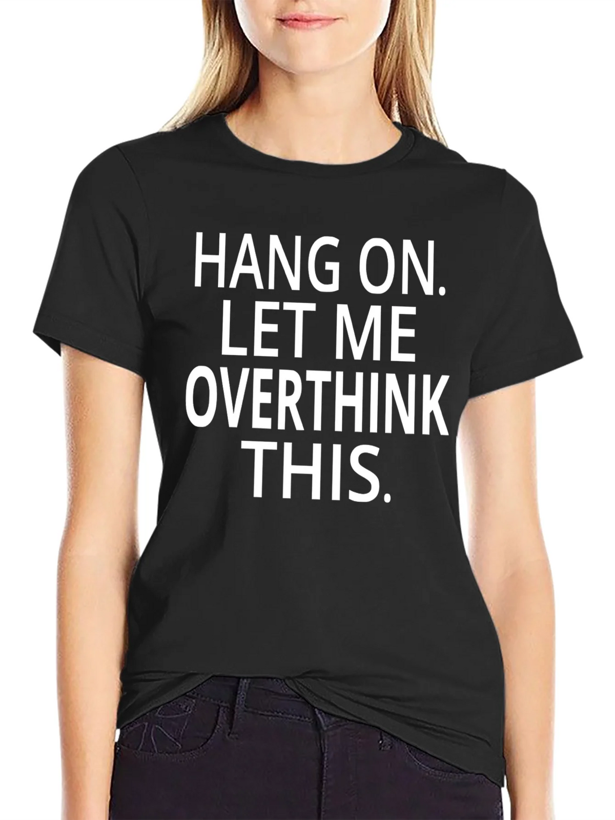 Overthink Black Crew Neck Graphic Tee product image 2