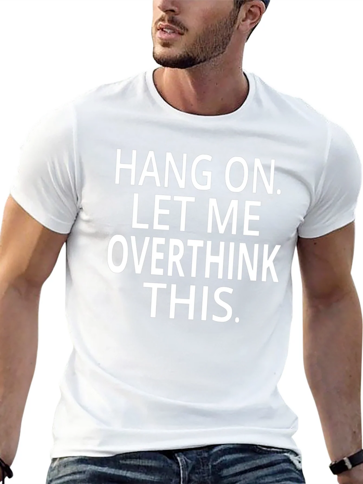 Overthink Black Crew Neck Graphic Tee product image 12