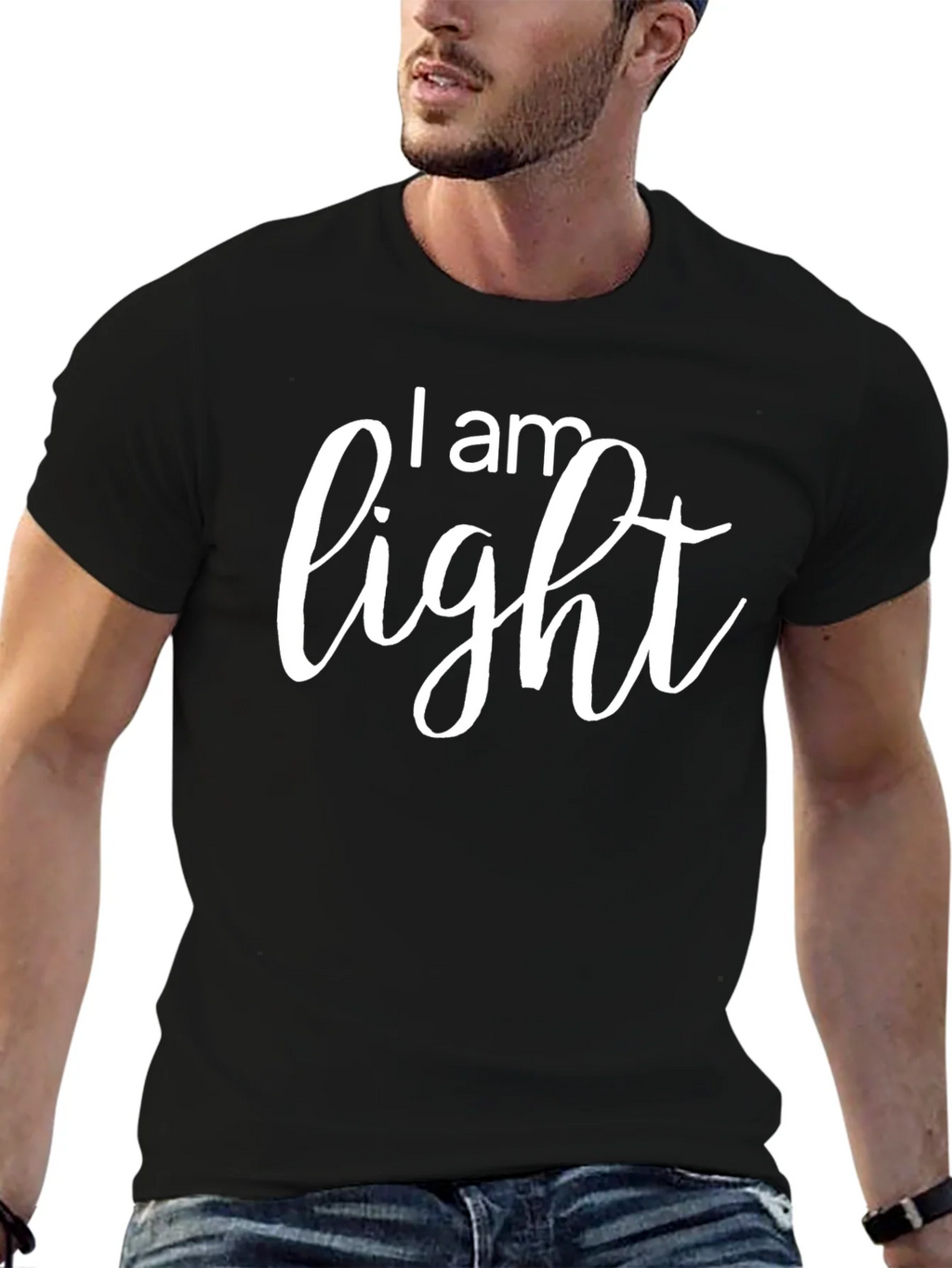 I am Light Black Graphic T-Shirt product image 6