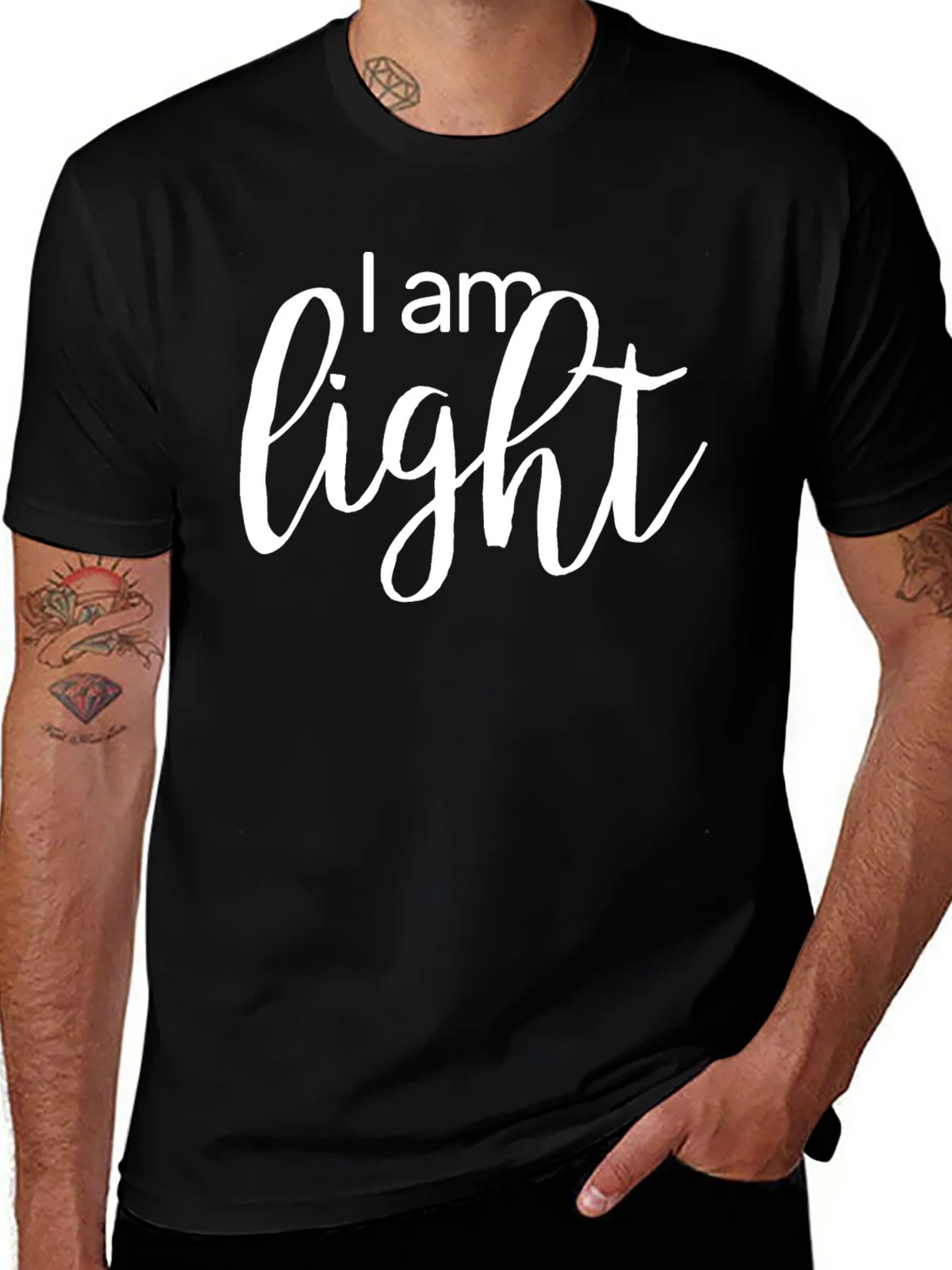 I am Light Black Graphic T-Shirt product image 1