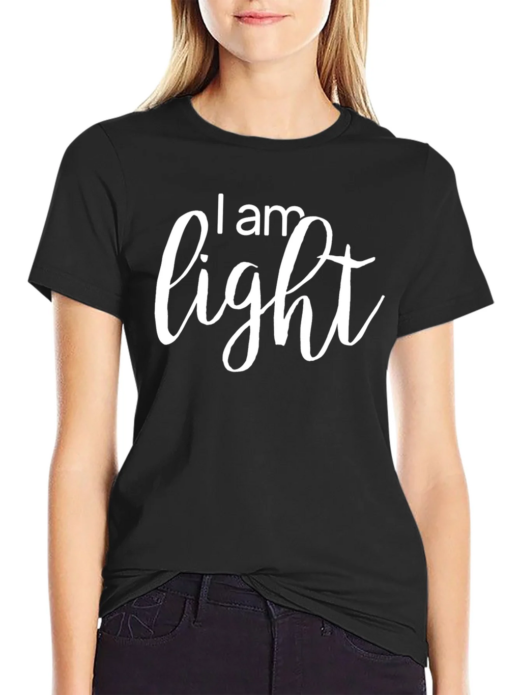 I am Light Black Graphic T-Shirt product image 2