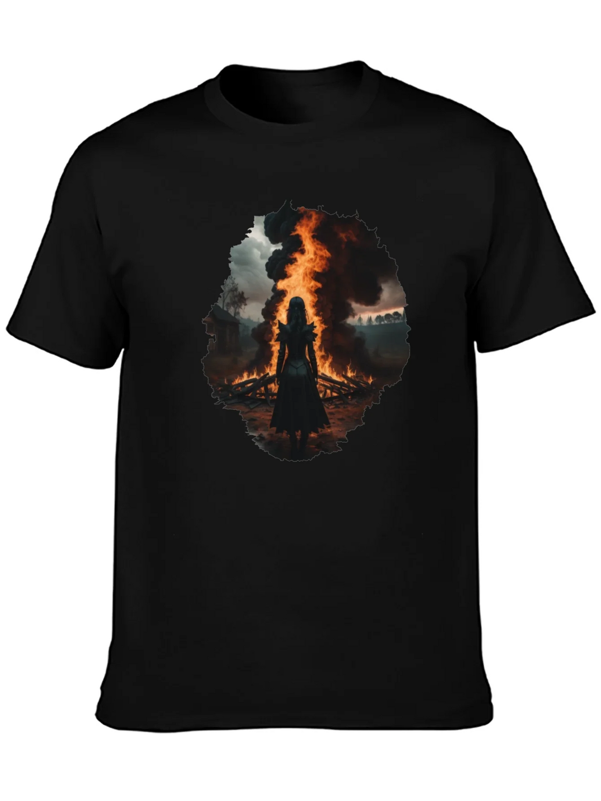 Mystic Fire Black T-Shirt - Dark Fantasy Tee product image 3