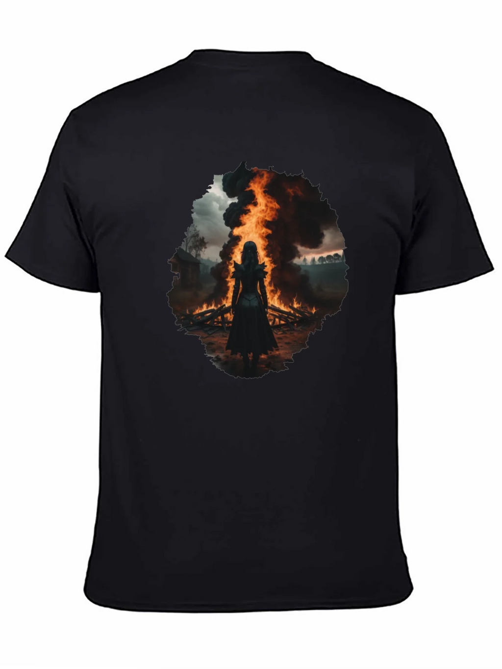Mystic Fire Black T-Shirt - Dark Fantasy Tee product image 4