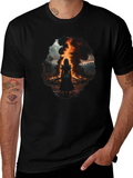 Mystic Fire Black T-Shirt - Dark Fantasy Tee product image 1