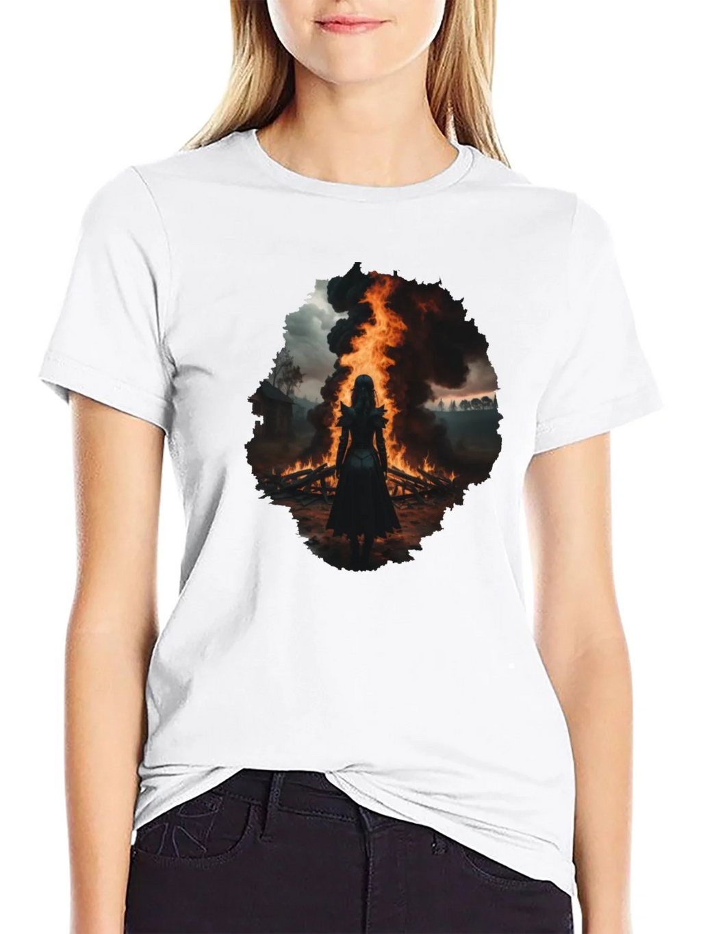 Mystic Fire Black T-Shirt - Dark Fantasy Tee product image 8