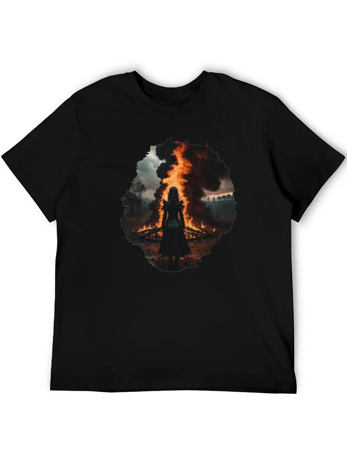 Mystic Fire Black T-Shirt - Dark Fantasy Tee product image 5