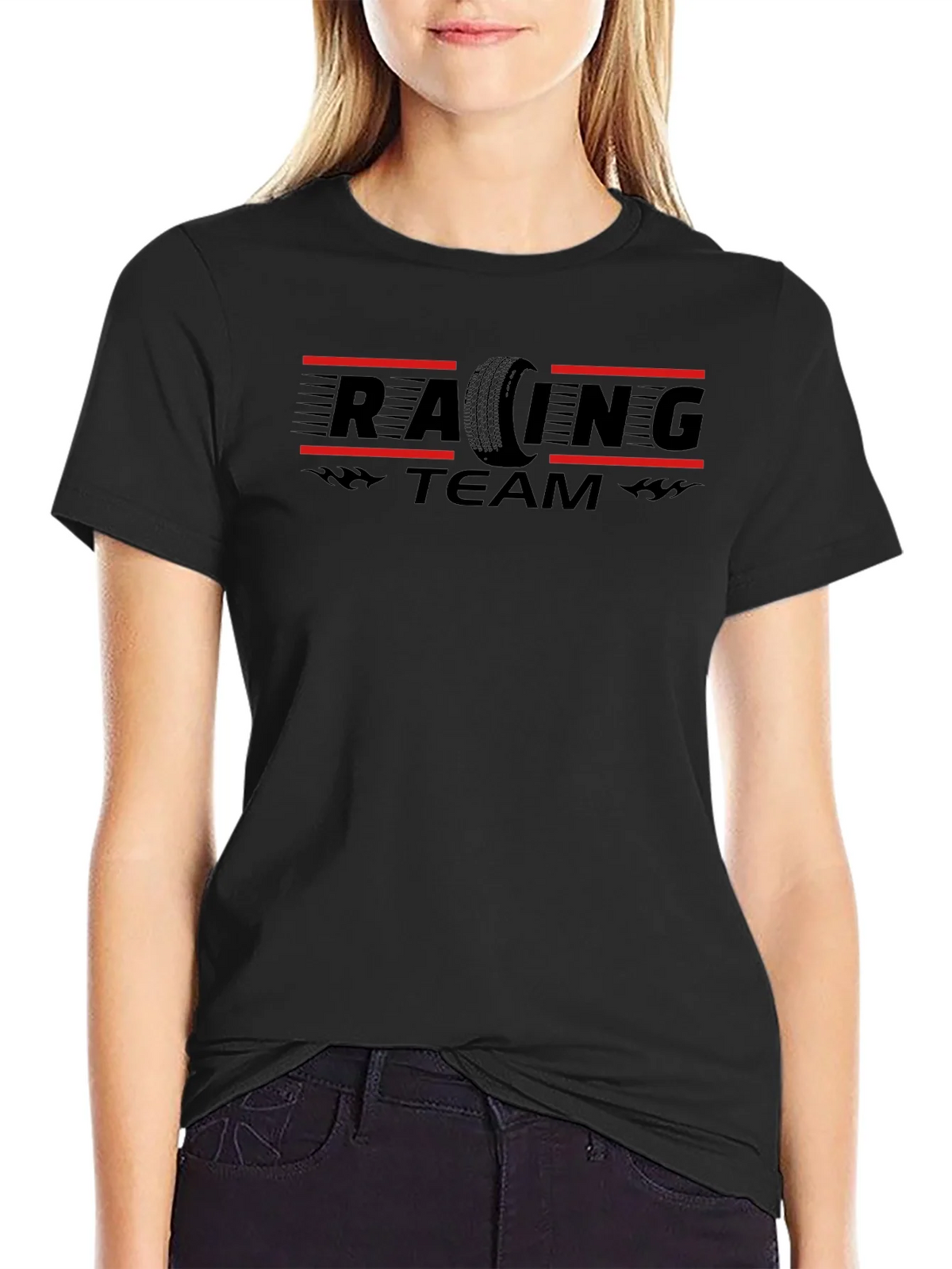 Racing Team Black Graphic T-Shirt product image 2
