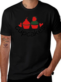 Cupcakes Graphic Tee - Black Crew Neck T-Shirt product image 1