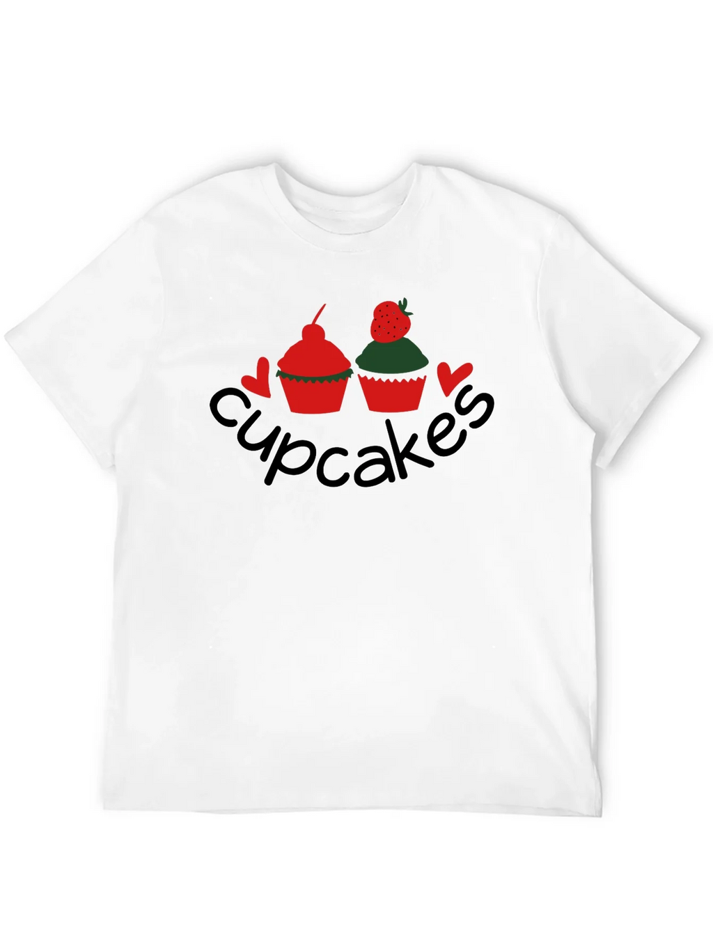 Cupcakes Graphic Tee - Black Crew Neck T-Shirt product image 11