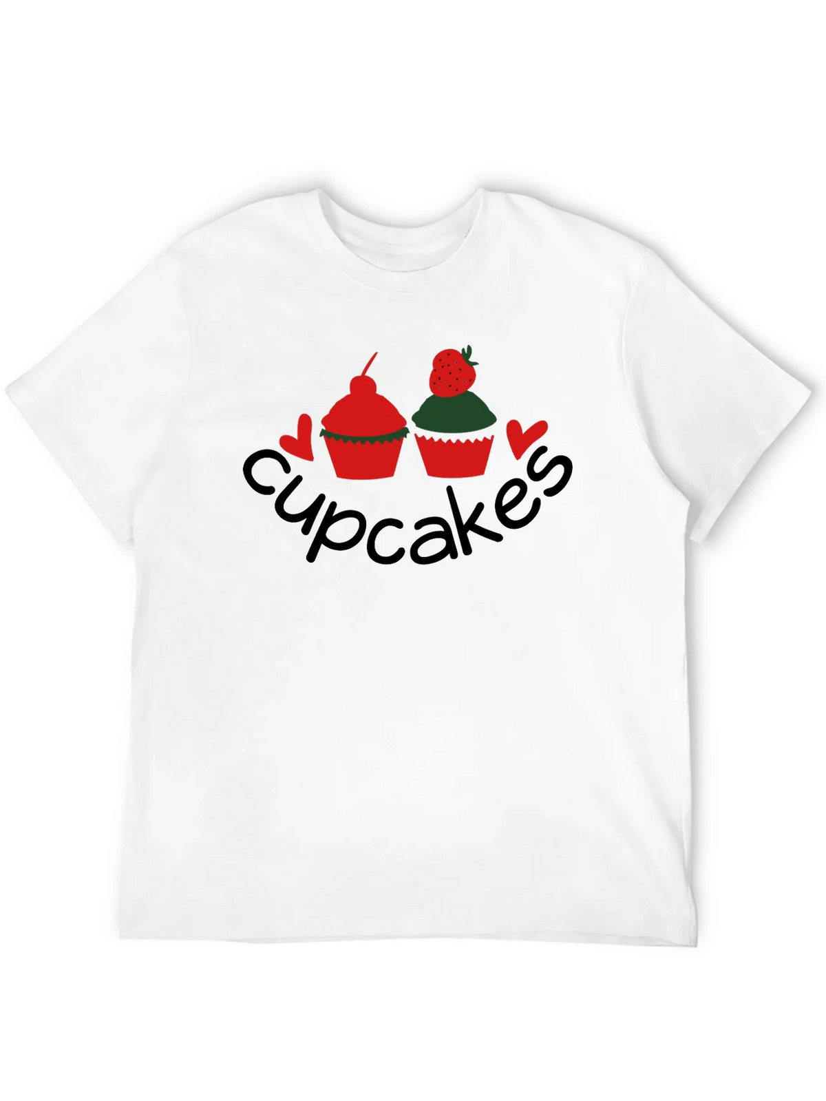 Cupcakes Graphic Tee - Black Crew Neck T-Shirt product image 11