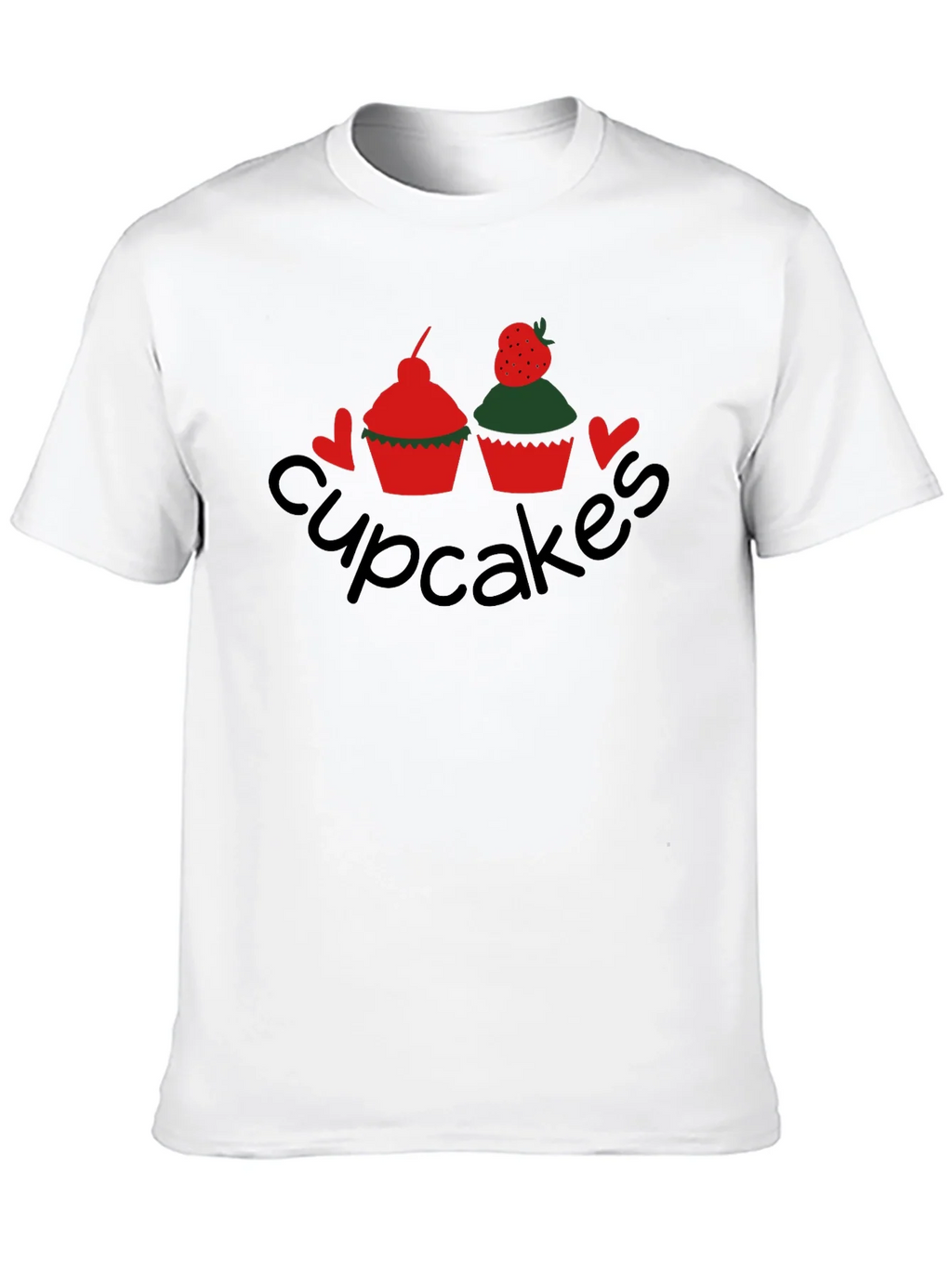Cupcakes Graphic Tee - Black Crew Neck T-Shirt product image 9