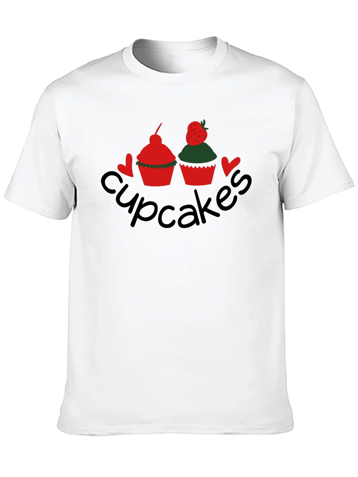 Cupcakes Graphic Tee - Black Crew Neck T-Shirt product image 9