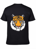 Bold Tiger Graphic Tee - Black Cotton Blend product image 1