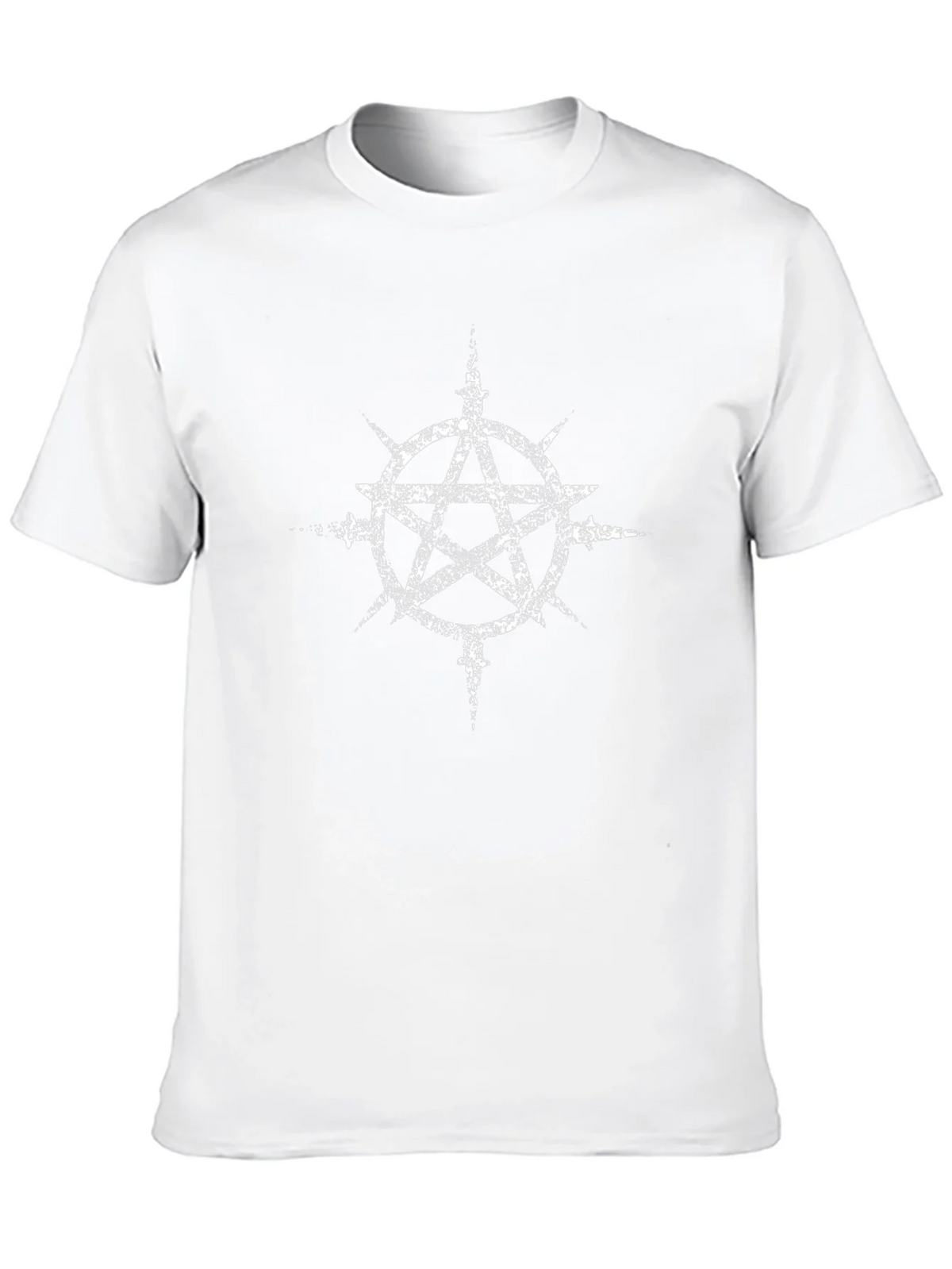 Distressed Pentagram Graphic Black T-Shirt product image 9
