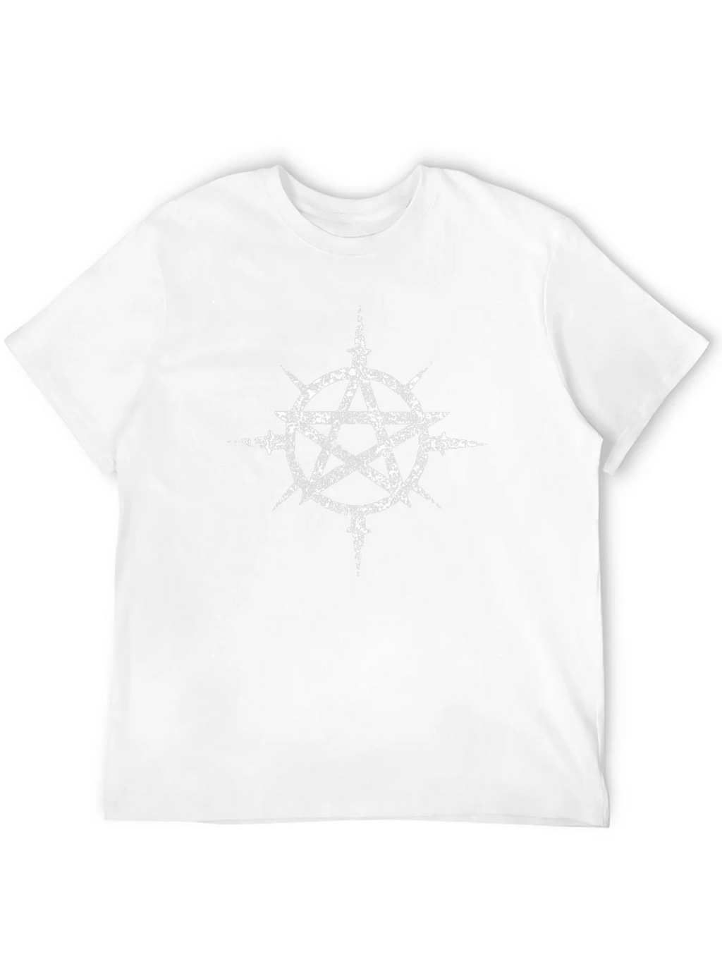 Distressed Pentagram Graphic Black T-Shirt product image 11