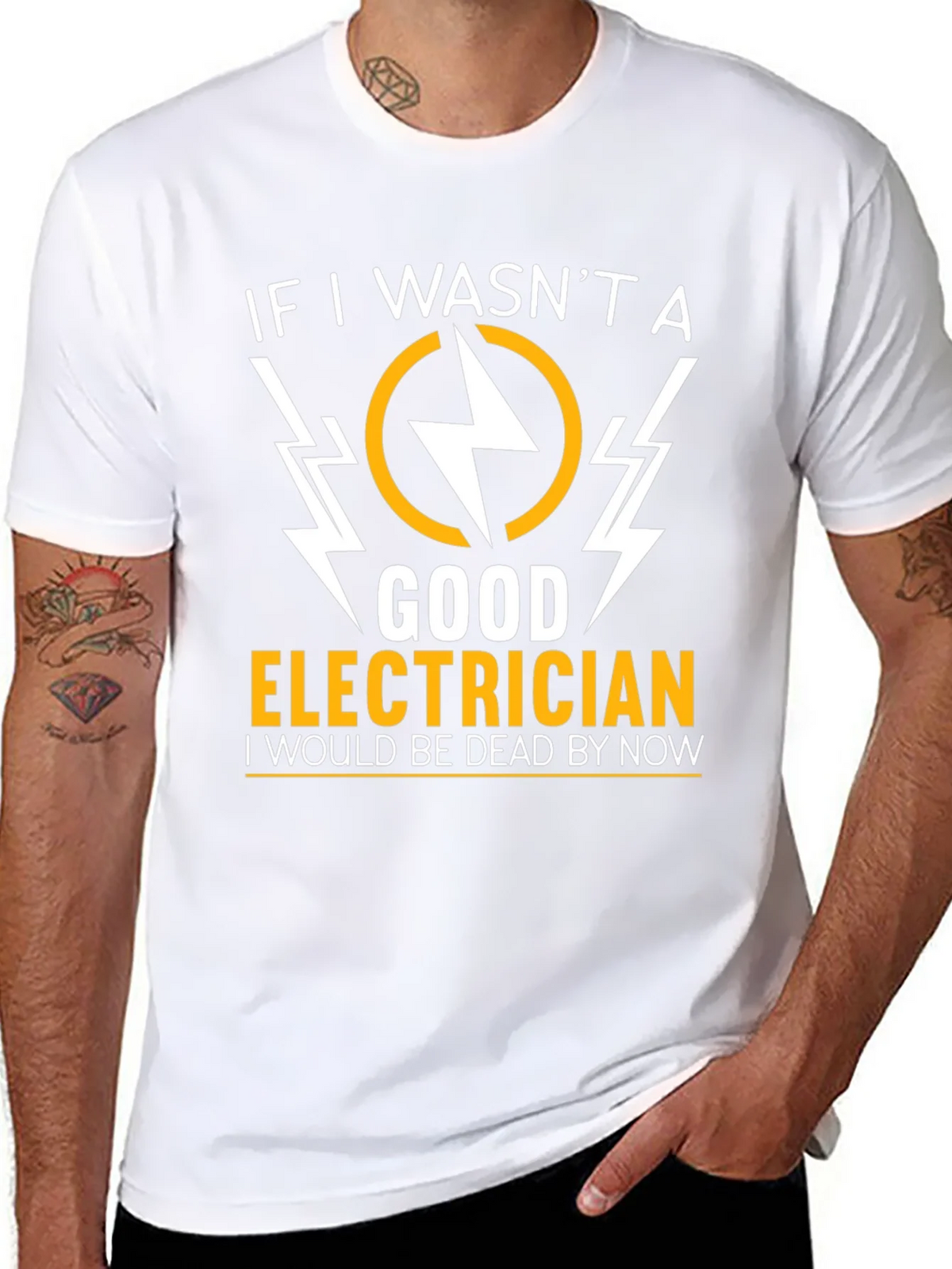 Electrician Humor Graphic T-Shirt - Black product image 7