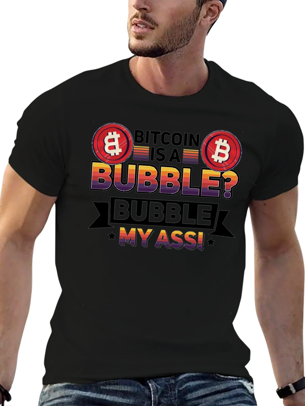 Bitcoin Bubble T-Shirt - Crypto Humor Tee product image 6